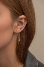 Load image into Gallery viewer, OLIVIA - CRYSTAL charm chain enamel earrings
