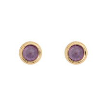 Load image into Gallery viewer, AMELIA - CRYSTAL PURPLE MINI stud earrings
