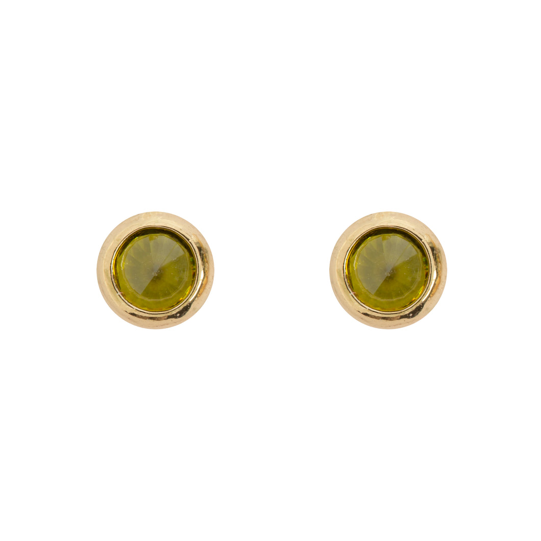 AMELIA - CRYSTAL GREEN MINI stud earrings