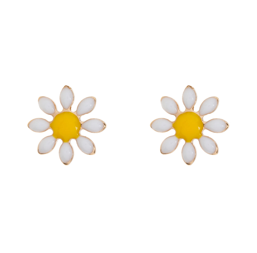 DORIS - DAISY FLOWER ENAMEL STUD EARRINGS