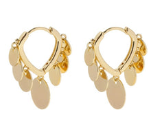 Load image into Gallery viewer, RIYA - COIN HOOP EARRINGS
