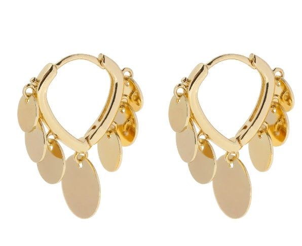 RIYA - COIN HOOP EARRINGS