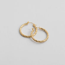 Load image into Gallery viewer, Swirly Hoop Earrings
